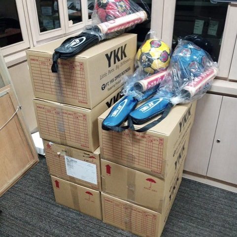 Sporting equipment (in boxes)
