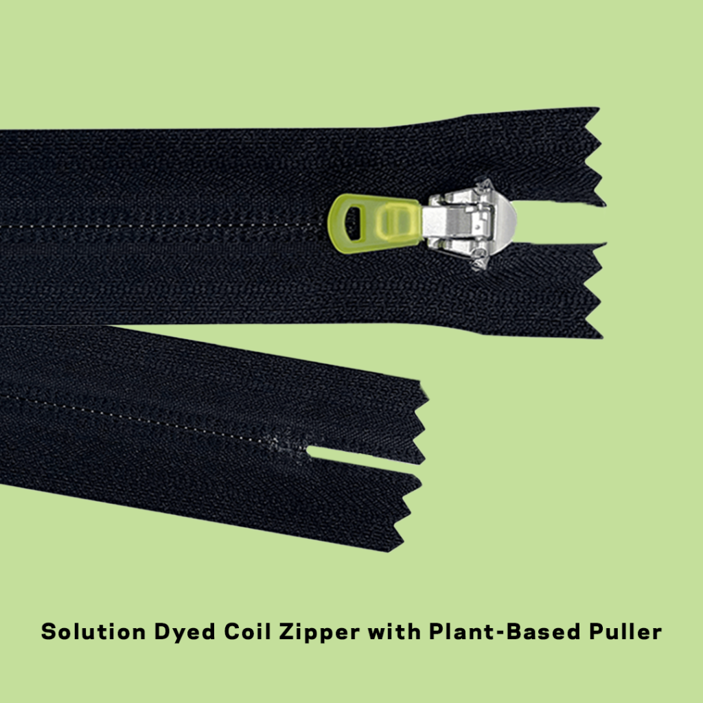 Solution Dyed Coil Zipper with Plant-Based Puller