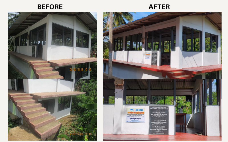 Community centre before after Community centre before after